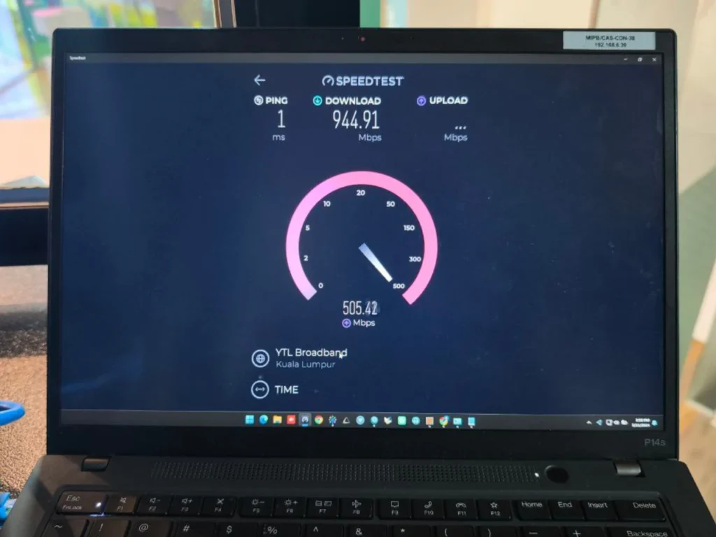 Employee working with fast office WiFi