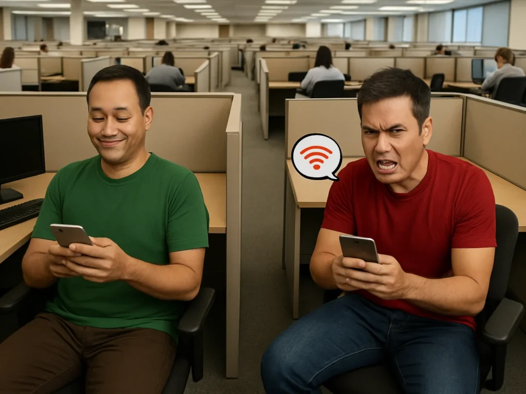 Office room with weak WiFi coverage
